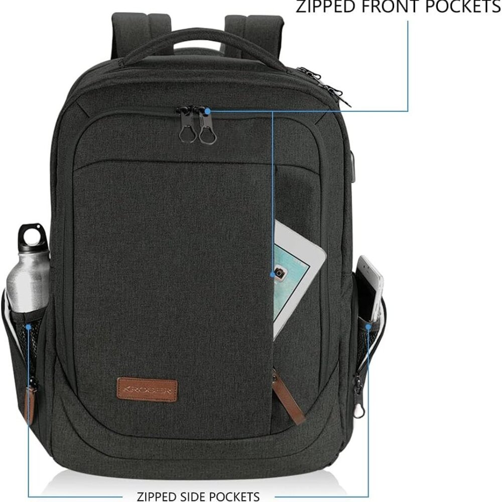 Laptop Backpack Large Computer Backpack Fits Up T… - image 3